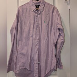 Polo Ralph Lauren classic fit shirt in a lavender/purple and white checkered 16